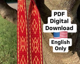 Tablet Weaving Pattern - Belt #6 - 28 Cards - Digital File Pattern - Instant Download - English Only