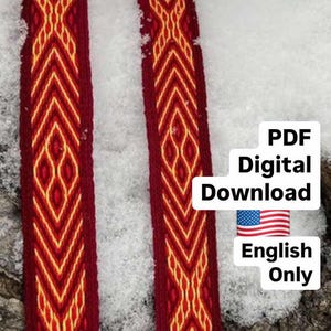 Tablet Weaving Pattern - Belt #4 - 24 Cards - Digital File Pattern - Instant Download - English Only