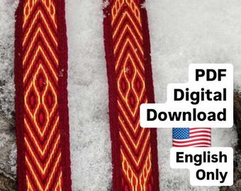 Tablet Weaving Pattern - Belt #4 - 24 Cards - Digital File Pattern - Instant Download - English Only