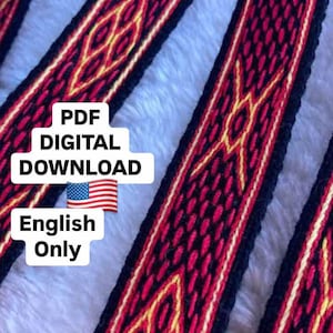 Tablet Weaving Pattern - Belt #5 - 26 Cards - Digital File Pattern - Instant Download - English Only