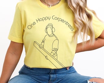 Lady Carpenter Graphic Tee, Female Woodworker T-Shirt
