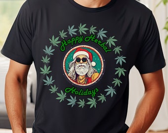 Marijuana Christmas t-shirt, weed Christmas shirt, gift for stoner, funny Christmas t-shirt, 420, cannabis Santa, cannabis Christmas