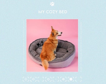 Hondenbed grote honden, wasbare hondenbedhoes, bed voor hond, donut hondenbed, honden- en kattenbed met afneembare hoes, donutbed voor honden