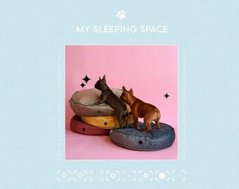 Memory Foam Dog Bed, Dog Bed Large Dogs, Bed for Dog, Donut Dog Bed, Dog and Cat Bed met afneembare hoes, Donut Bed voor honden