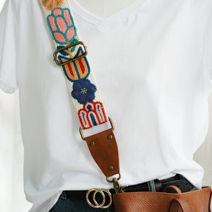 Personalisierte häkeln Crossbody Strap | Gewebte Geldbörse Strap Ersatz | Personalisierbares Geschenk für Sie & Ihn