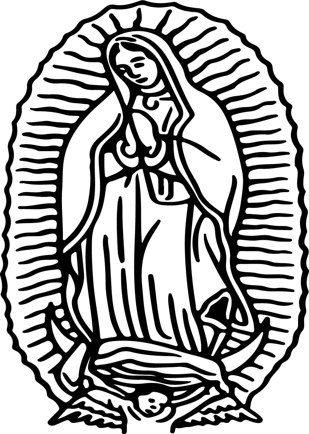 Virgen Guadalupe Svg Virgen Guadalupe Svg