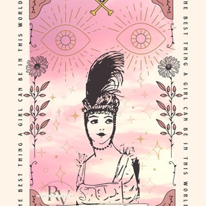 The Great Gatsby-inspired - Roze - Tarot - Kaart - Bookish - DIGITALE DOWNLOAD - Beautiful Little Fool