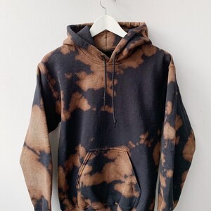 blue bleach dye hoodie