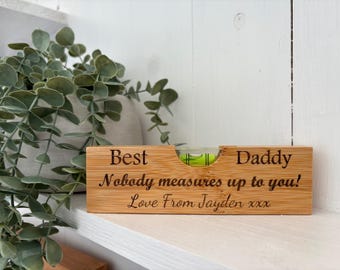 Personalised Wooden Spirit Level Bottle Opener, Fathers Day Gift, Birthday For Him, Gifts for Dad