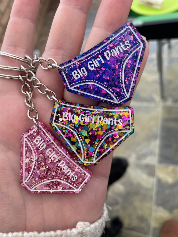 Big Girl Pants keyring, mental health and well-being gift, positivity gift, cheer up