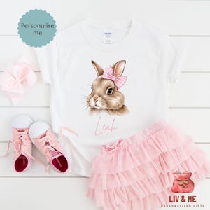 Personalised Easter T-shirt: Bunny Design, Easter Gift