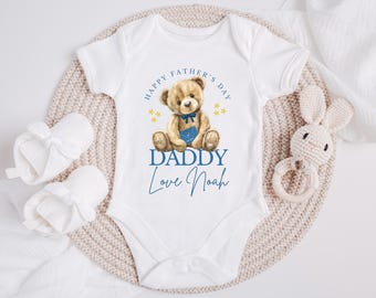 Personalised Father's Day Vest, Father's Day Gift, first fathers day, baby vest, bodysuit, new daddy, baby gift