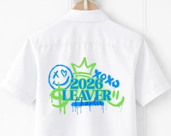 Leavers 2026 shirt, iron on transfer, boys leavers, graduation