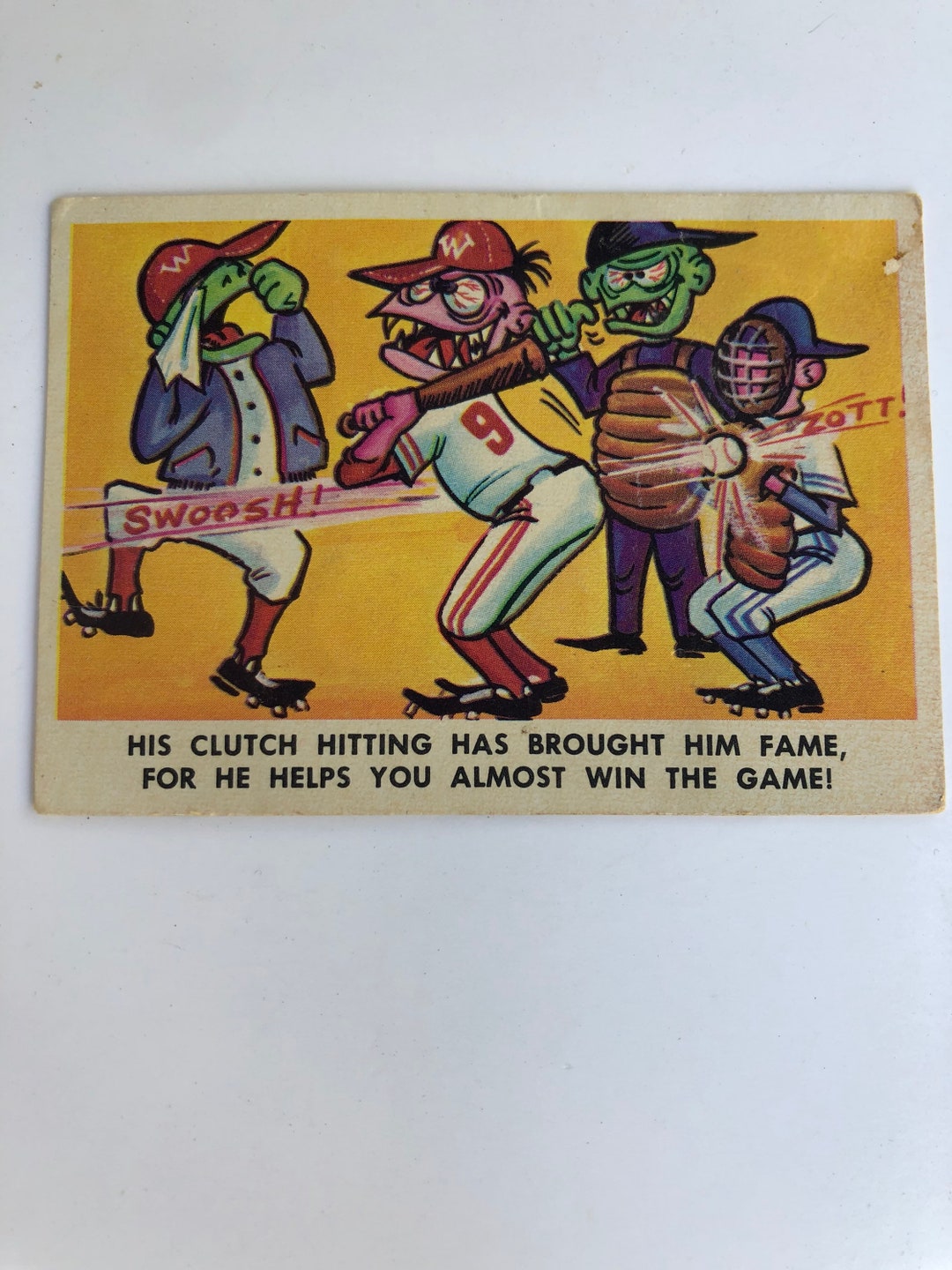 1965 Fleer Weirdohs 30 Clem Clutch Baseball Card Etsy UK