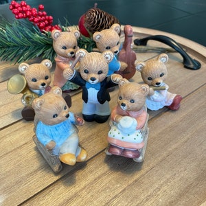 Mini Teddy Bears by Home Interiors! 7 vintage miniature teddy bears!