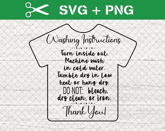 Download Washin Care Instruction Clothing Care Instant Download Jpg T Shirt Care Card T Shirt Washing Instruction Png Clip Art Art Collectibles Safarni Org