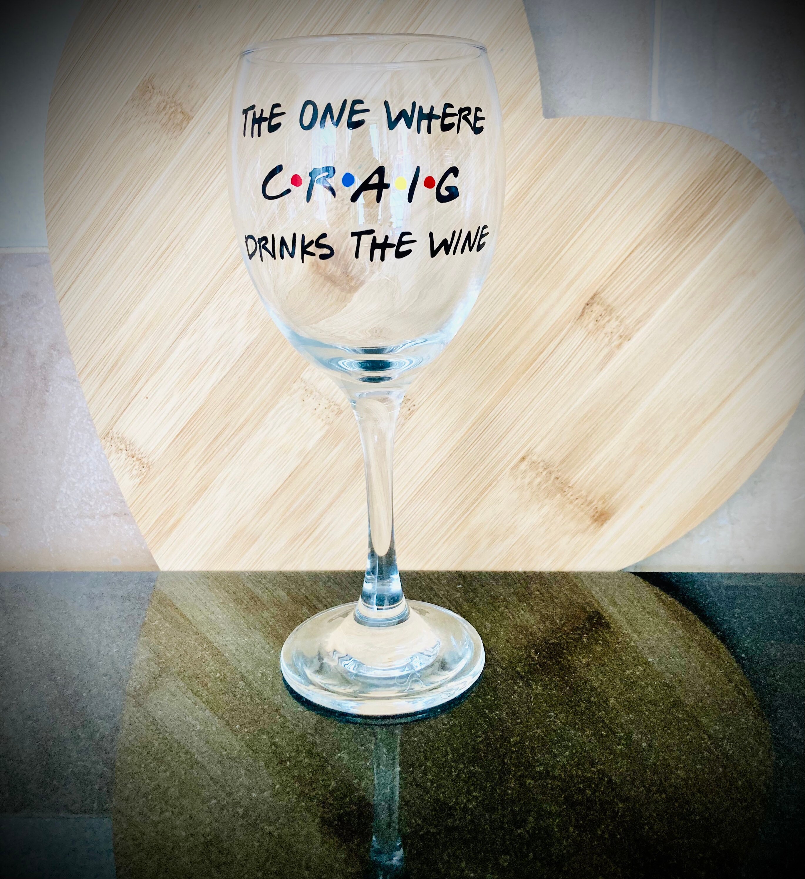 Personalised Friends Theme Wine Glass Etsy UK
