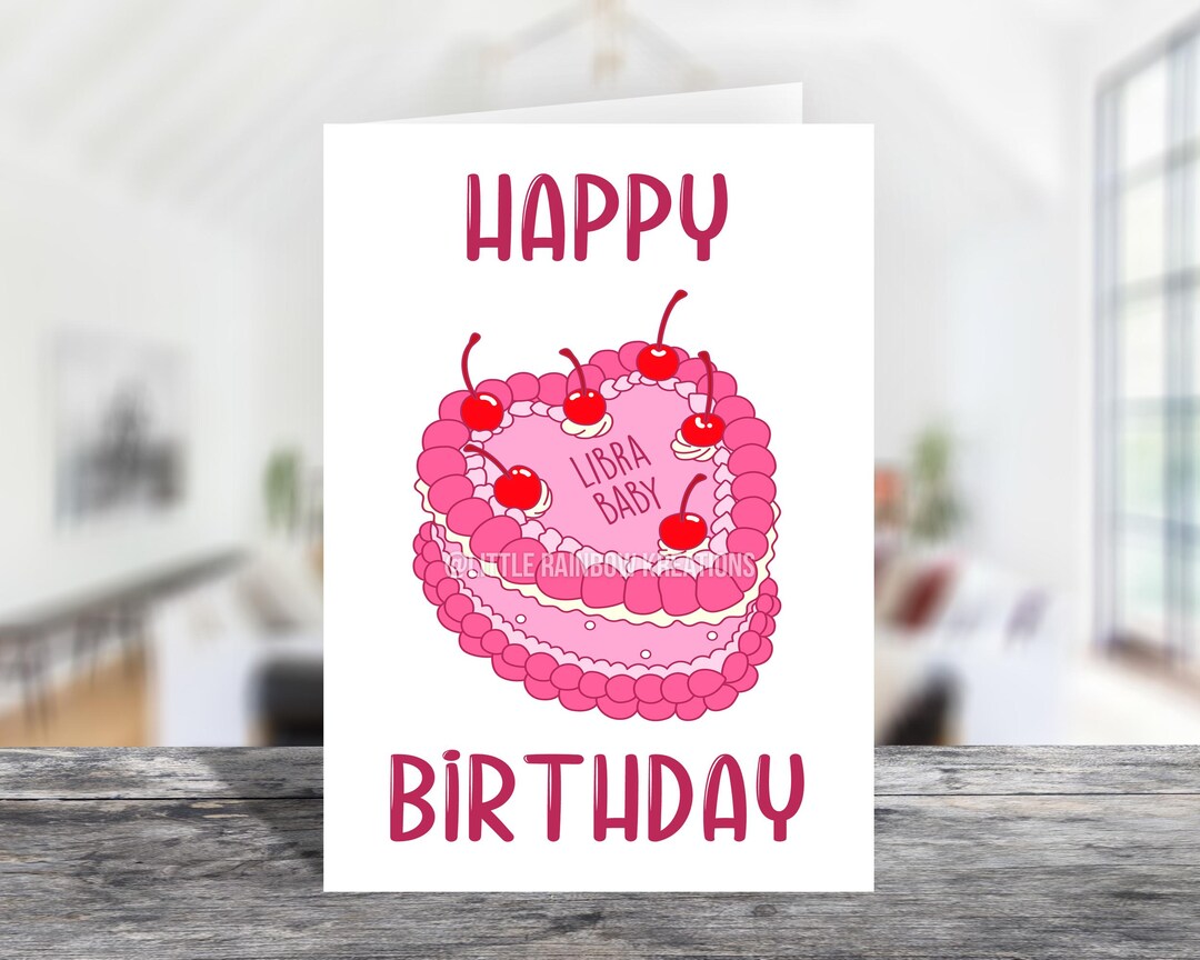 Zodiac Libra Baby | Birthday Card - Etsy