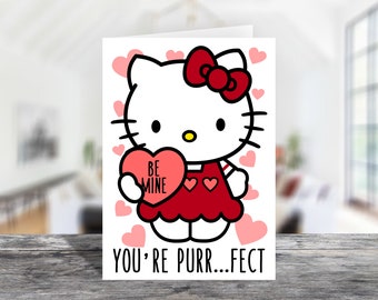 Cute Kitty | You&#39;re Purrfect Valentine&#39;s Card