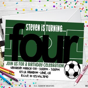 114 | Fußball-Party-Einladung & Dankeschön-Karte