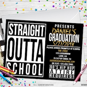 940-03 | Straight Outta Party Invitation