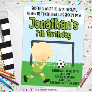 295 | Invitation à une fête de football et carte de remerciement