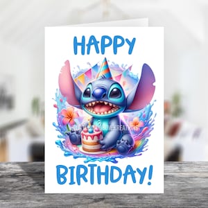 Stitch 10 | Happy Birthday Card