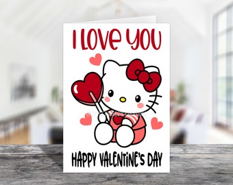 Cute Kitty 9 | Valentine&#39;s Card