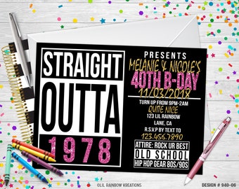940-06 | Straight Outta Party Einladung
