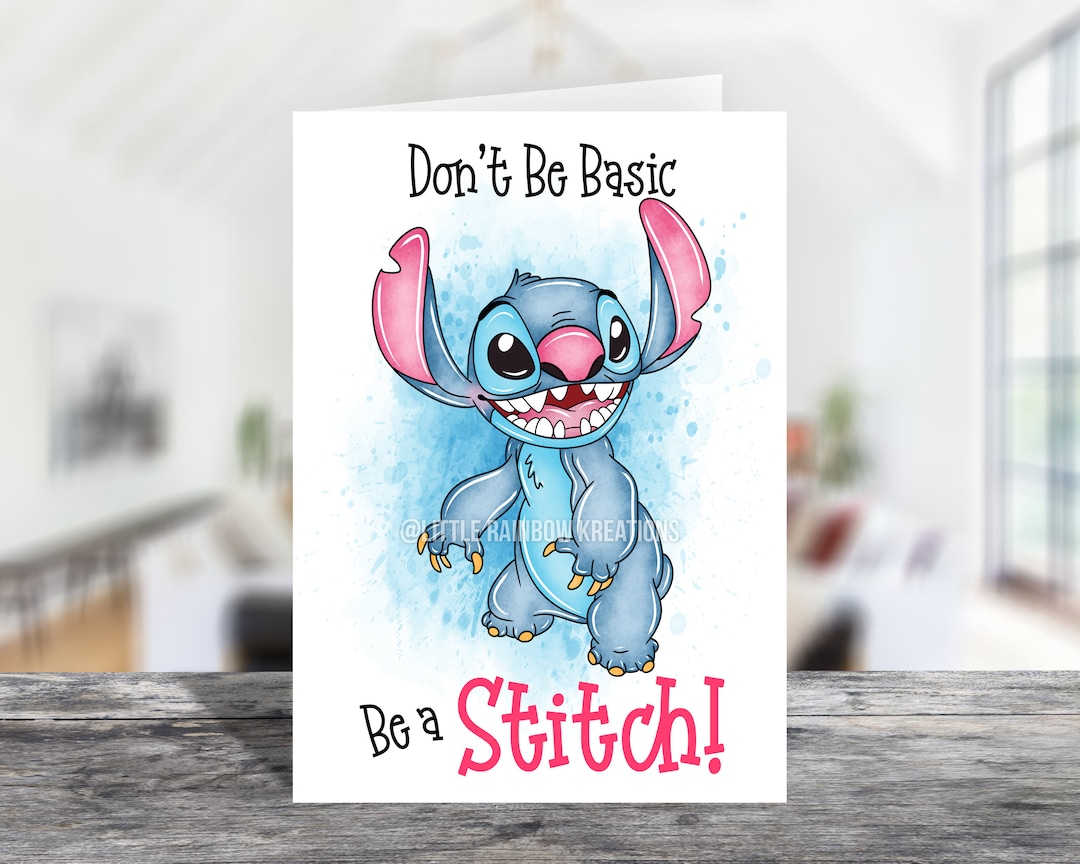 Stitch 4 | Happy Birthday Card - Etsy