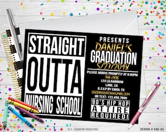 940-05 | Straight Outta Party Einladung