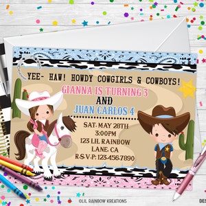 829 / Invito a Cowgirl e Cowboy Party