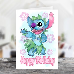 Stitch 7-02 | Happy Birthday Card