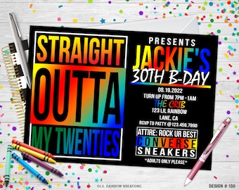 130 | Straight Outta Party Einladung