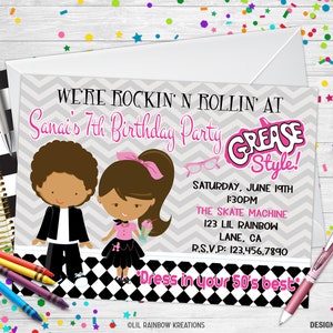 795-03 | Sock Hop Party Uitnodiging & Bedankkaart