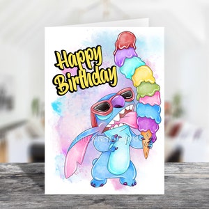 Stitch 5 | Happy Birthday Card