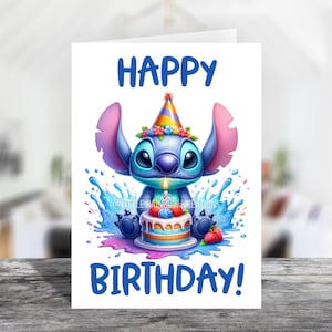 Stitch 9 | Happy Birthday Card
