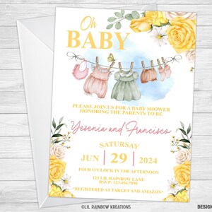 126-02 | Oh Baby Shower Zaproszenie i Karta Podziękowań