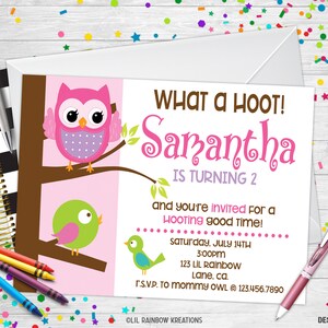 385 | Little Owl Party Invitation