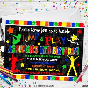 075-3 | Glow Party Invitation & Thank You Card