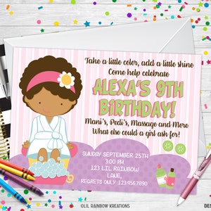 016 | Spa Party Invitation & Thank You Card