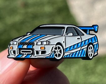 FNF Skyline GT-R R34 Enamel Pin: Fast and Furious Car - Etsy