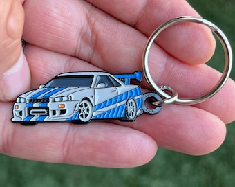 F&F GT-R R34 Key Chain - Cool Car Pins™