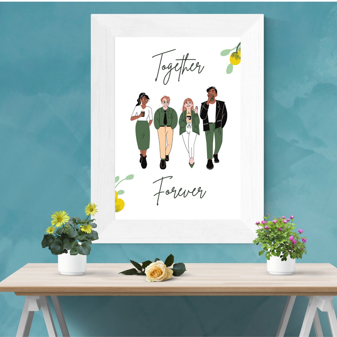 Best Friend Digital Printable Wall Art Best Friend Gift | Etsy