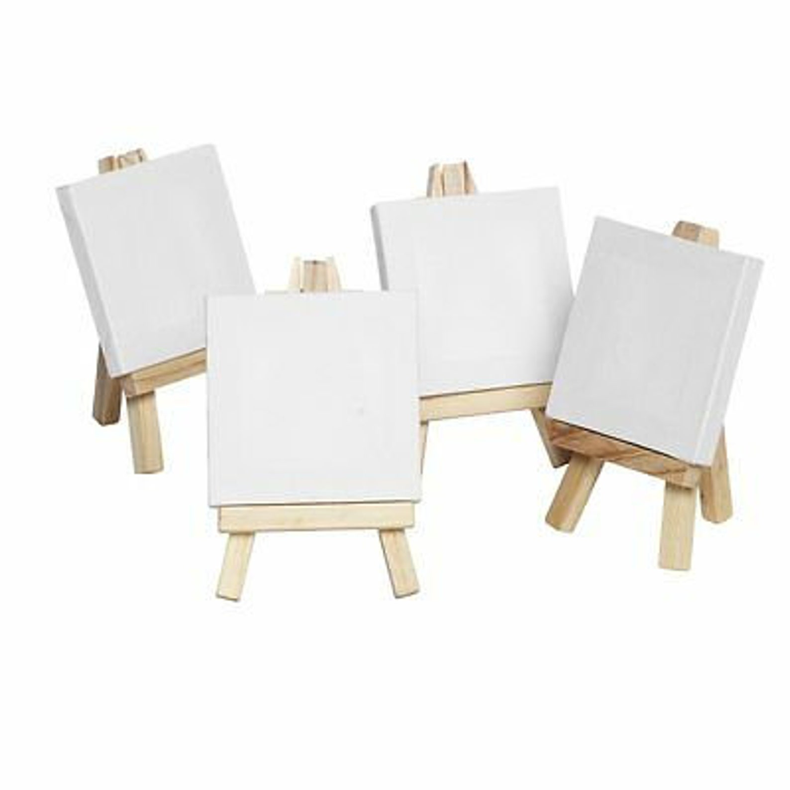 Mini Easel and Canvas with Easel 7cm x 7xcm plain Perfect for Etsy