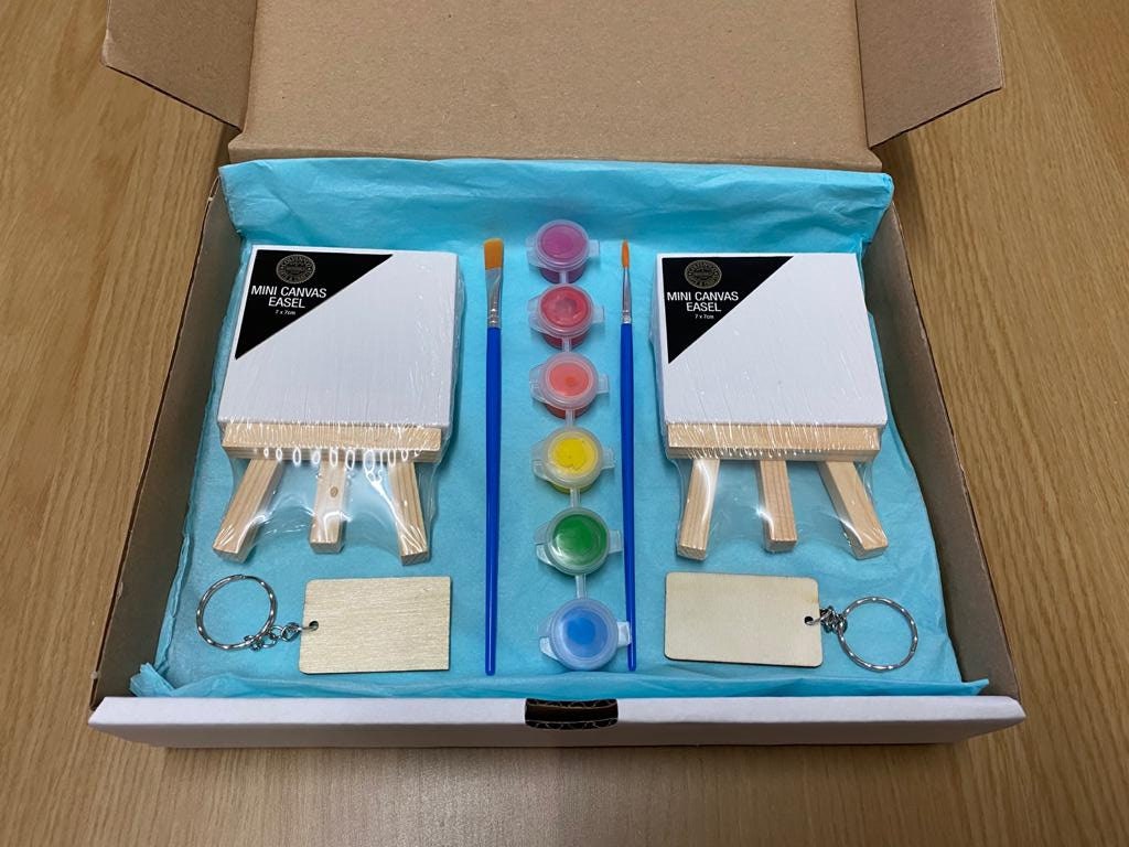 DIY Painting kit Mini canvas painting kit Little Craft DIY Etsy