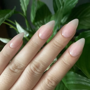 SIZING KIT/ Barely There Soft Shimmer Press On Gel Nails | Spring Summer Nails | Reusable