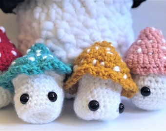 Mini Crochet Mushroom Pattern - PATTERN ONLY - PDF Crochet Pattern - amigurumi pattern