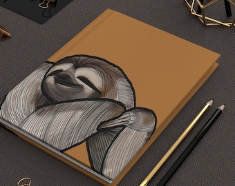 Sloth Hardcover Journal Matte