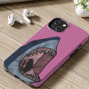 Great White Shark Glossy Tough Phone Cases- iPhone 14, iPhone 14 Pro, iPhone 14 Plus, iPhone 14 Pro Max